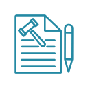 Icon of a legal document with pencil.